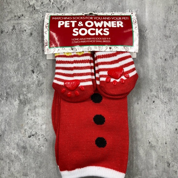 Pet 🐶 and Owner Christmas Socks | NWT | Adult size 9-11 | Dog size Small Breeds - Picture 2 of 14